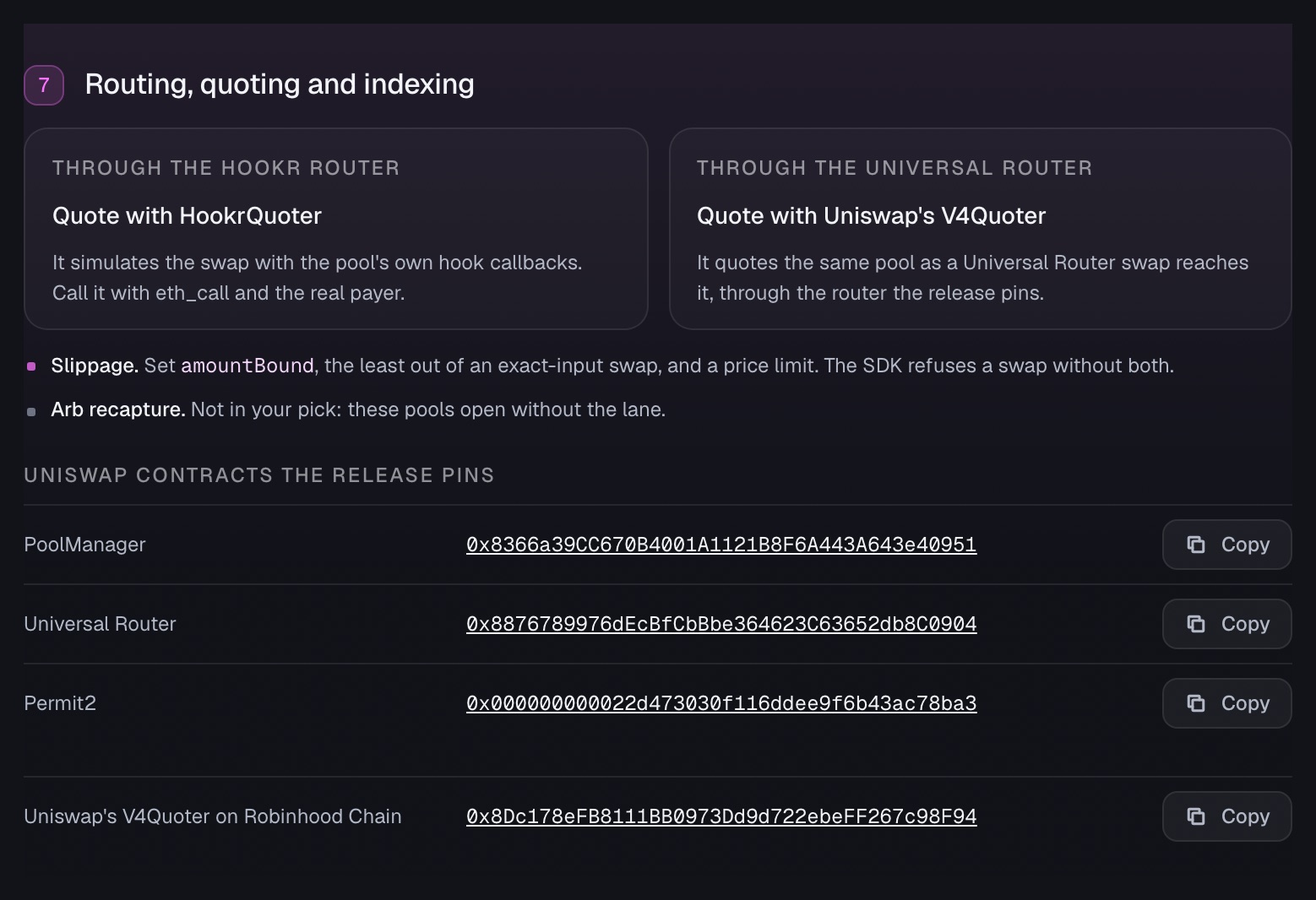 Every pool trades through Hookr's router or Uniswap's Universal Router.