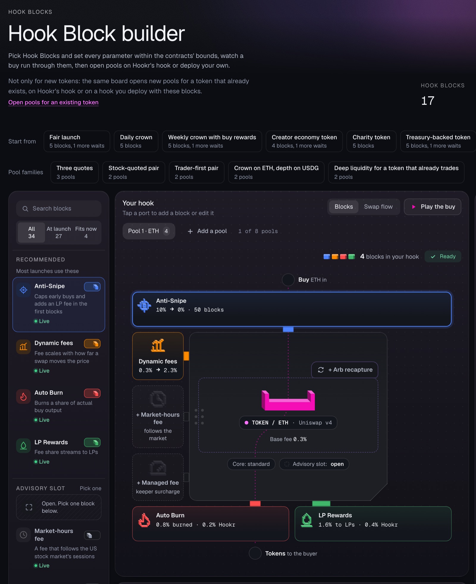 Remix Hook Blocks into a hook of your own, without code.