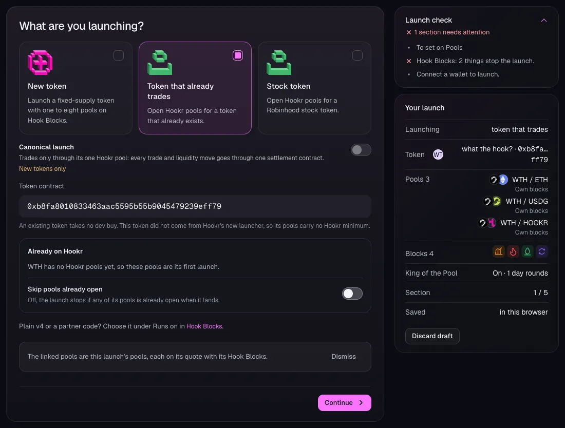 Choose the token