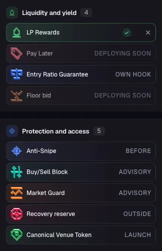 Floor bid and Recovery reserve