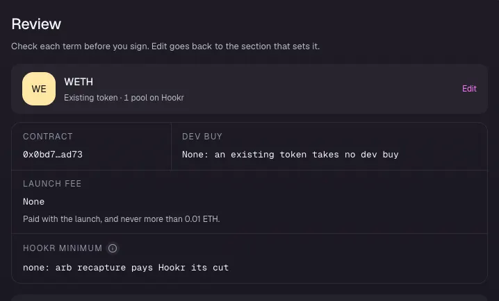 Review the launch