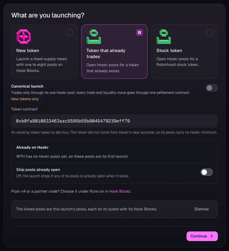 Pick the token that already trades