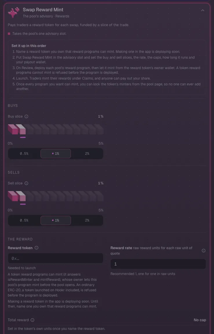 Pool 1: Swap Reward Mint needs your reward token