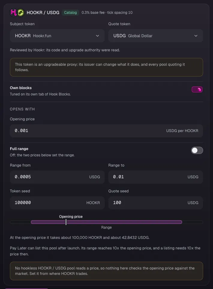 Set how the buyback pool opens