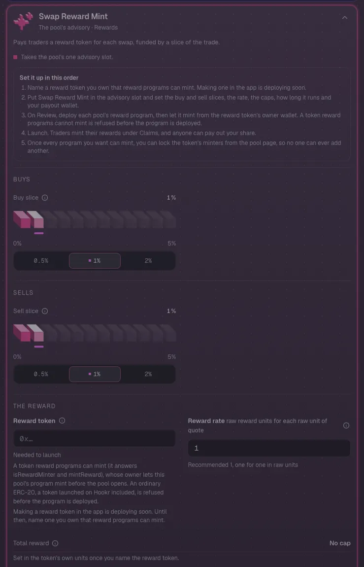 Pool 1: Swap Reward Mint needs your reward token