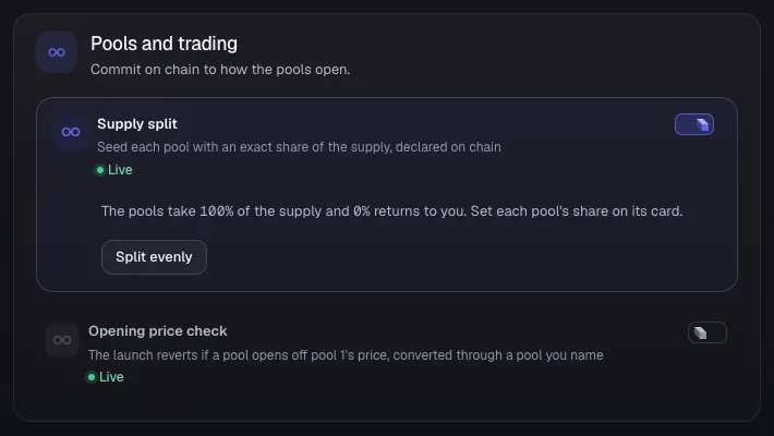 Check the supply split