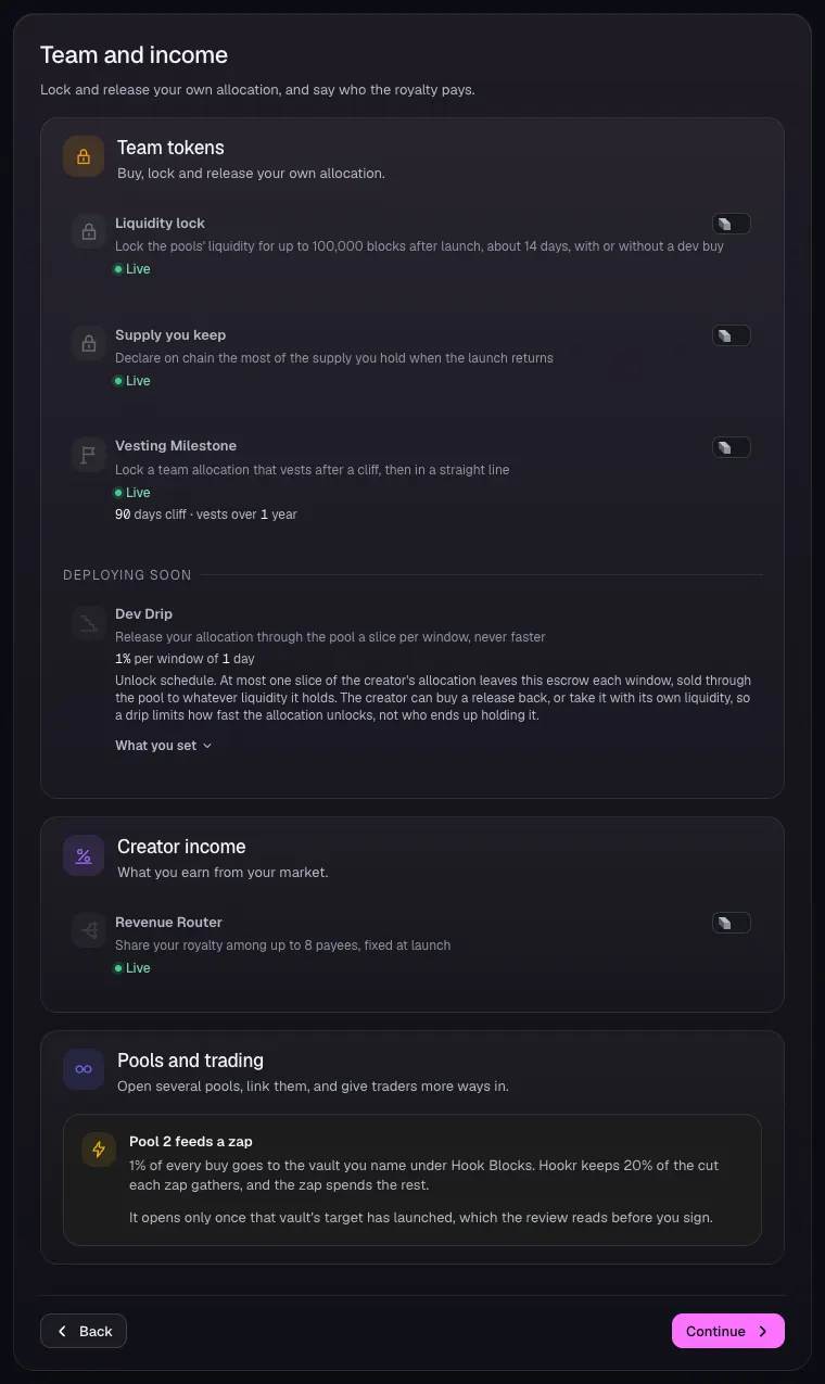 Leave Team and income as it is