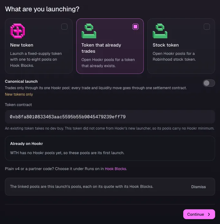 Pick the token that already trades