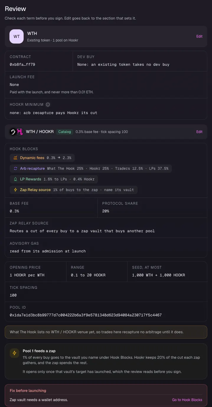Review and launch