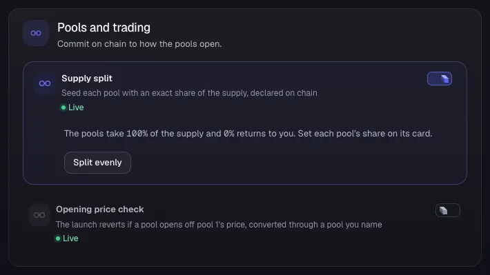 Keep the supply split