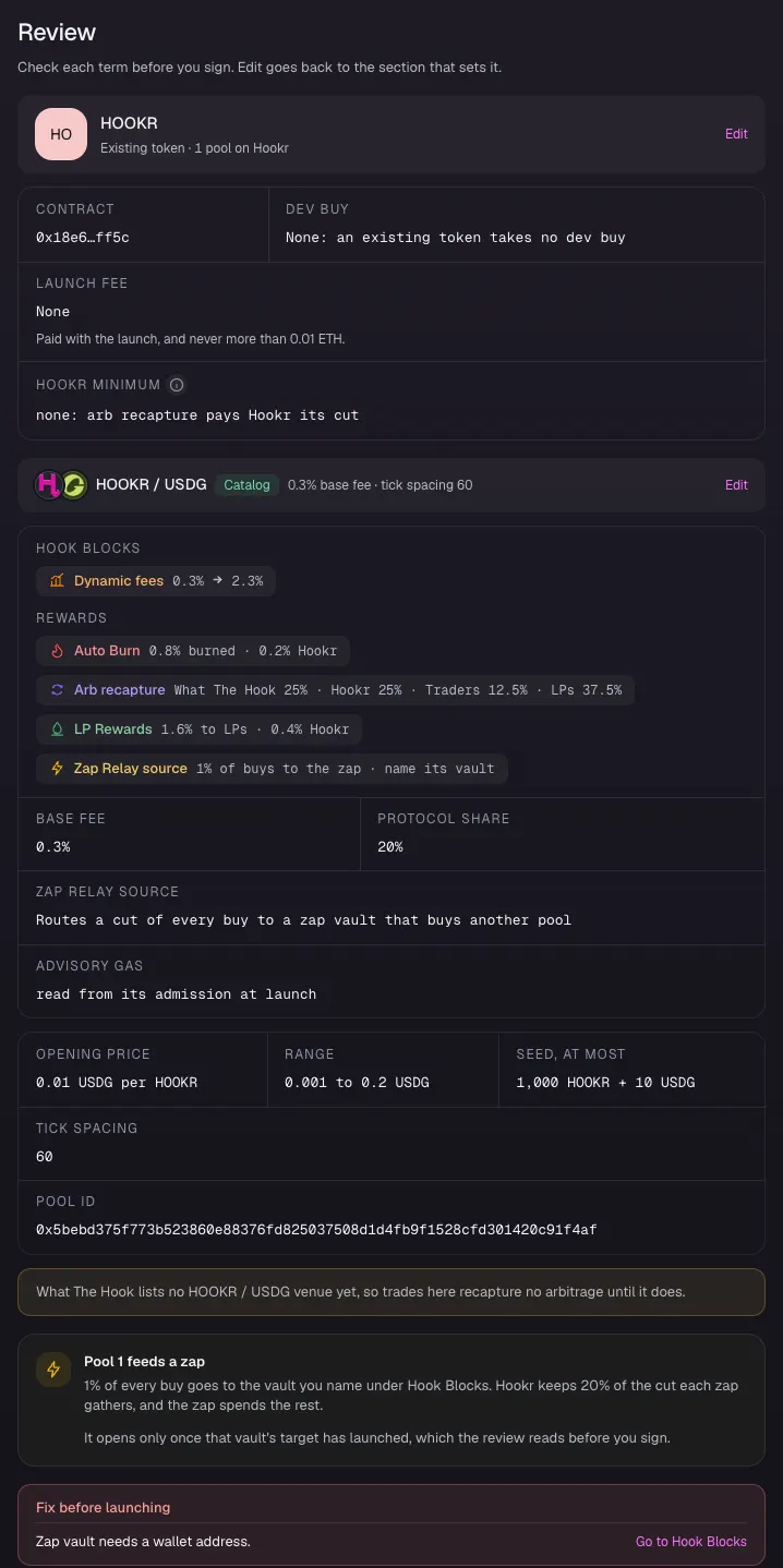 Review and launch