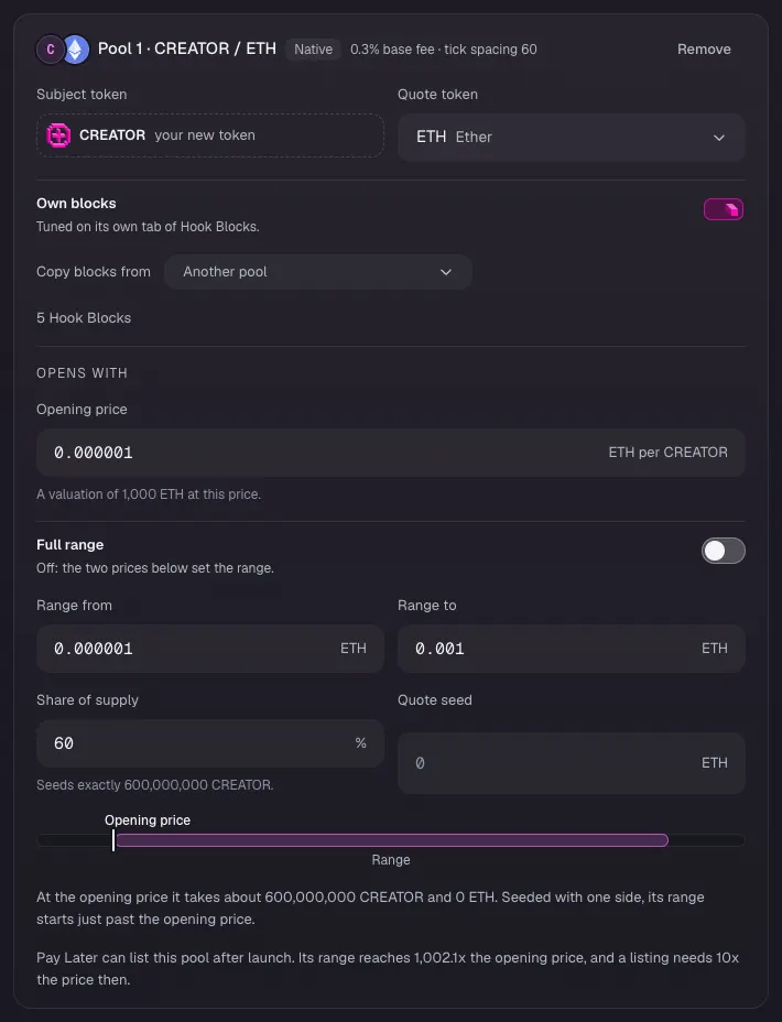 Open the Stage pool on ETH
