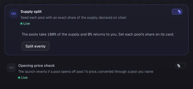 Turn on the supply split