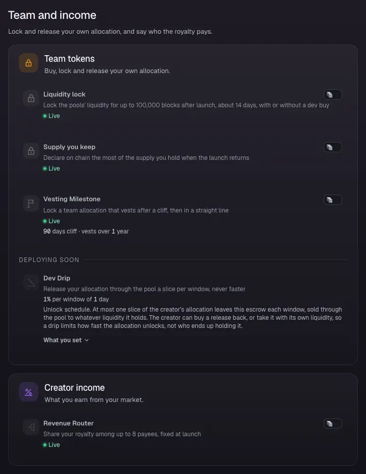 Leave Team and income as it is
