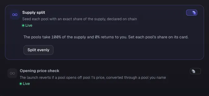 Keep the supply split