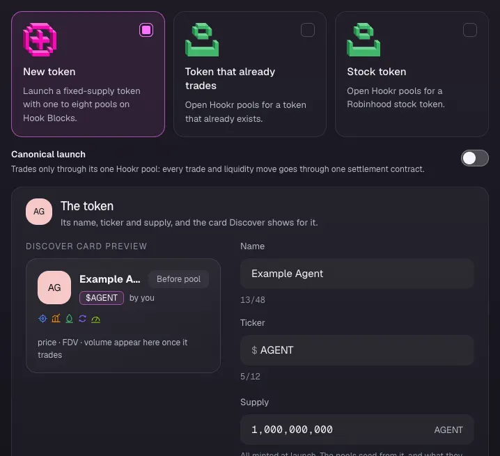 Name the agent's token