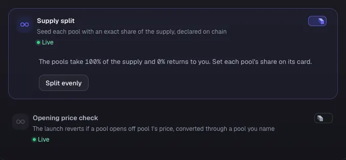 Keep the supply split