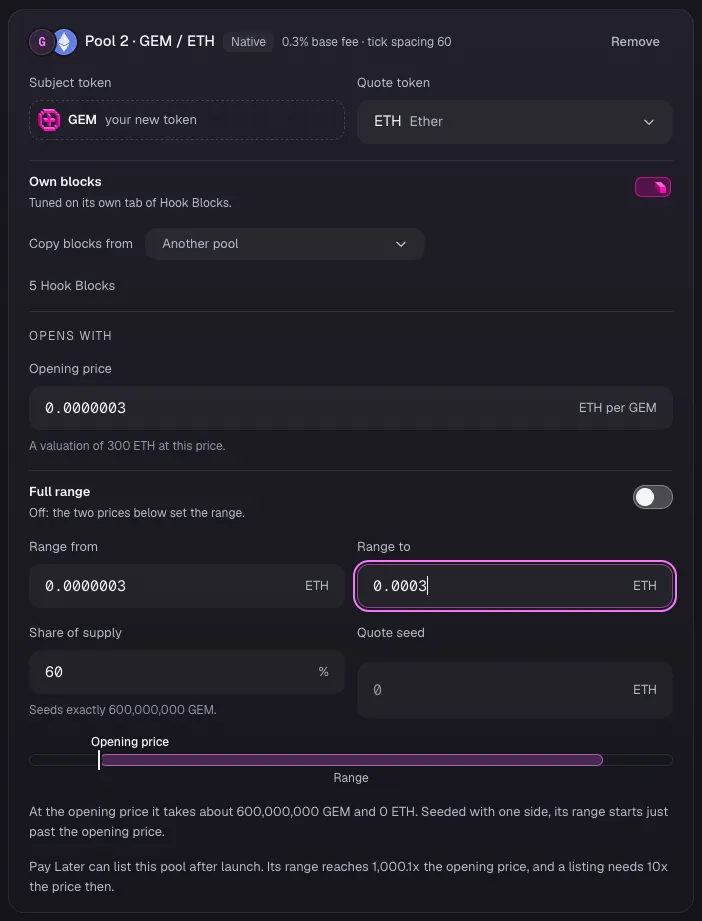 Open pool 2 on ETH