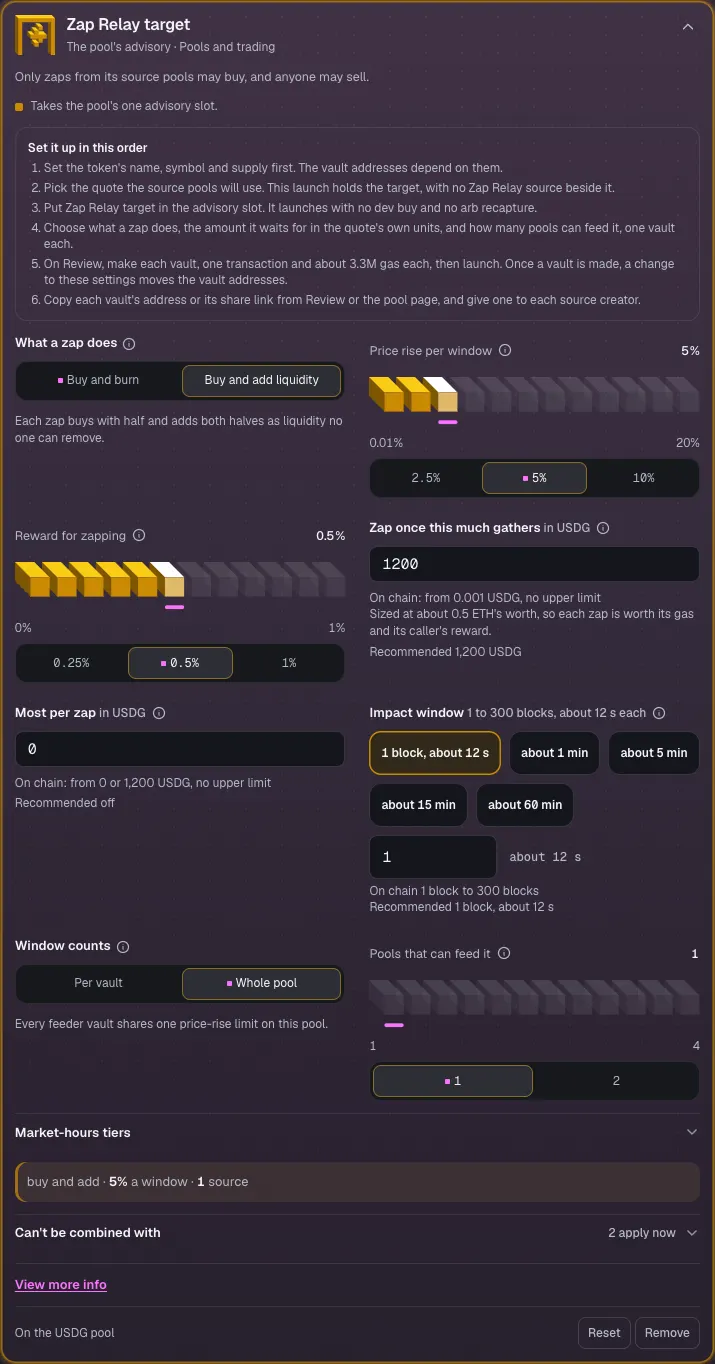 Make the reserve buy and add liquidity